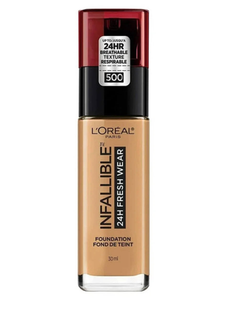 NEW L'Oreal Infallible 24 Hour Fresh Wear Foundation 500 Honey Bisque (Sealed)